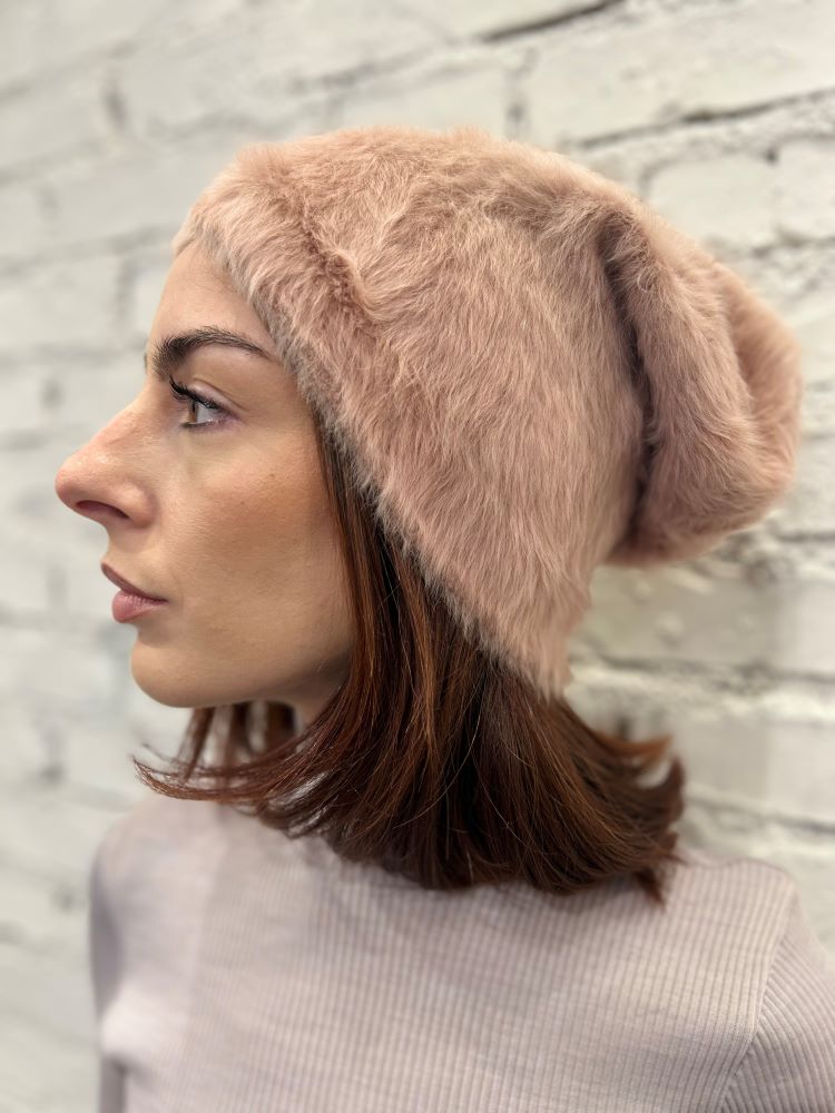 CAPPELLO AUTUNNO/INVERNO DONNA CAFFE' ANGORA BEANIE ESPRESSO KOPKA